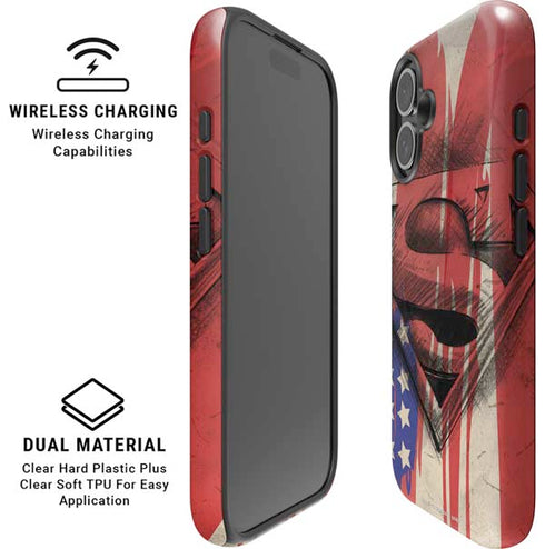 DC Comics Superman Crest iPhone 16 Plus Magsafe Impact Case